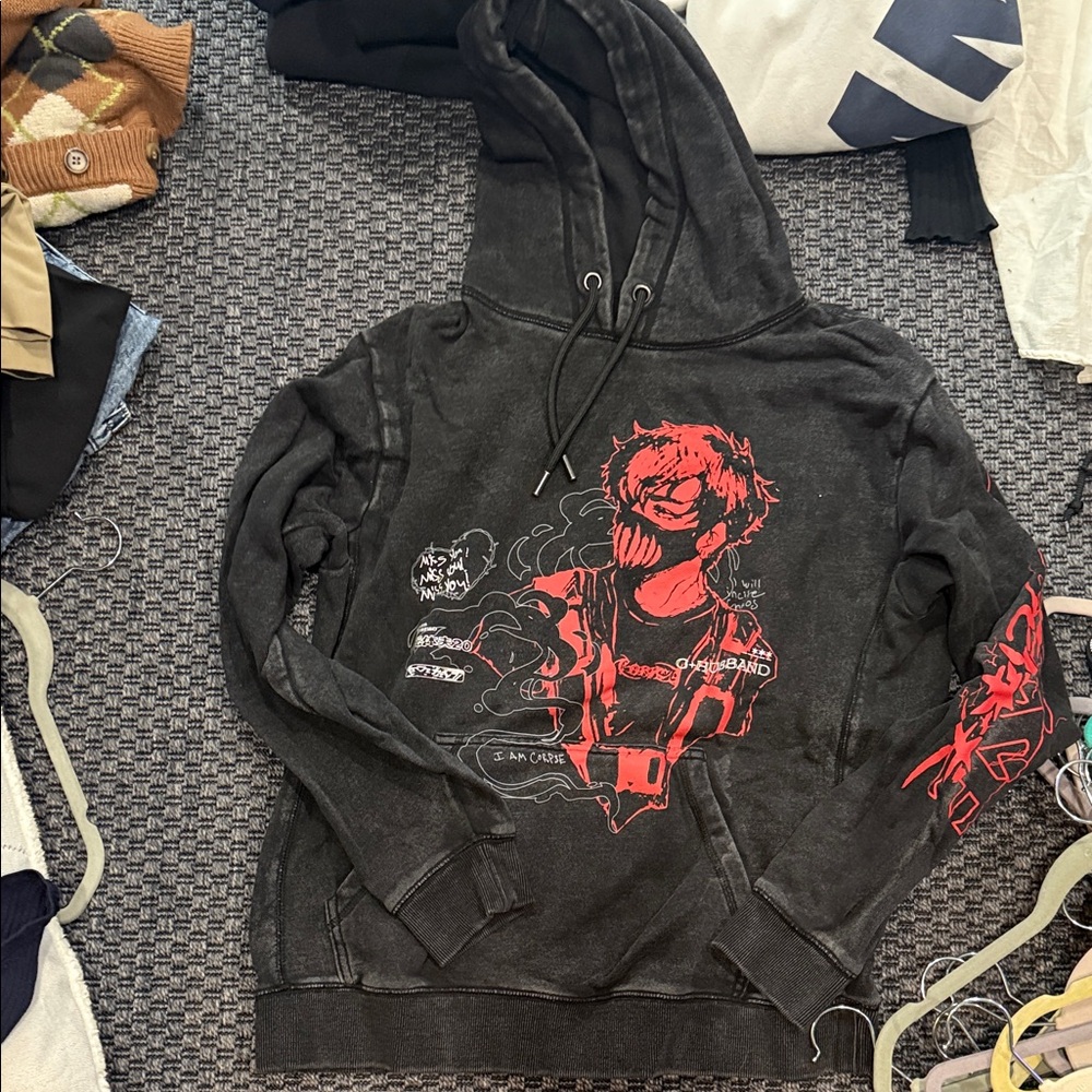 Genuine Merchandise Black and Red Hoodie